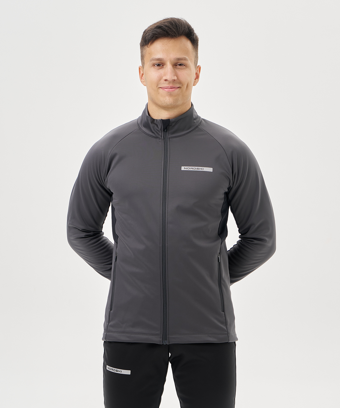 Тренировочная куртка Nordski Core Graphite/Black