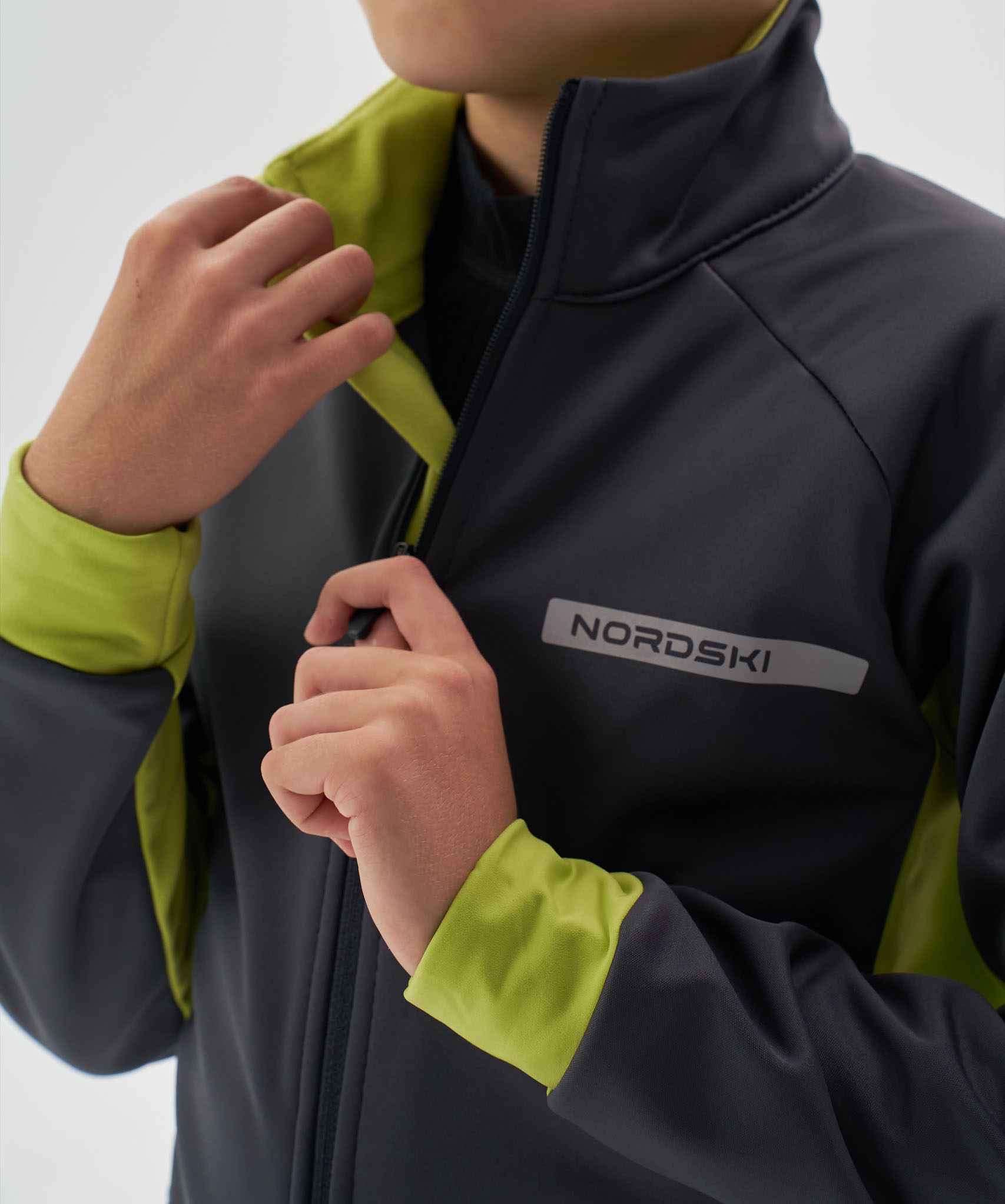 Тренировочная куртка Nordski Jr. Core Graphite/Lime