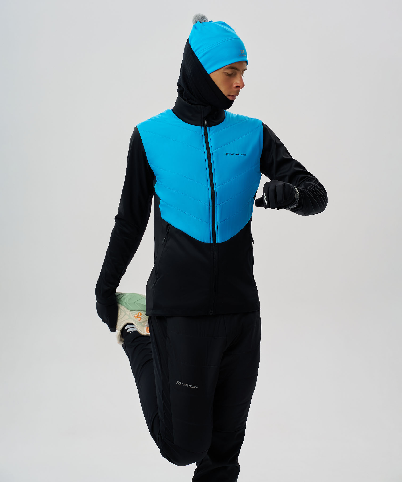Куртка Nordski Hybrid Pro 2.0 Black/Light Blue