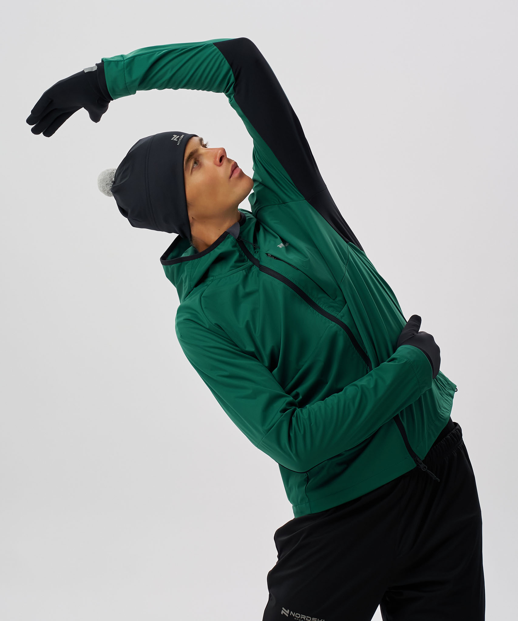 Тренировочная куртка Nordski PRO TOUR HOOD Alpine Green