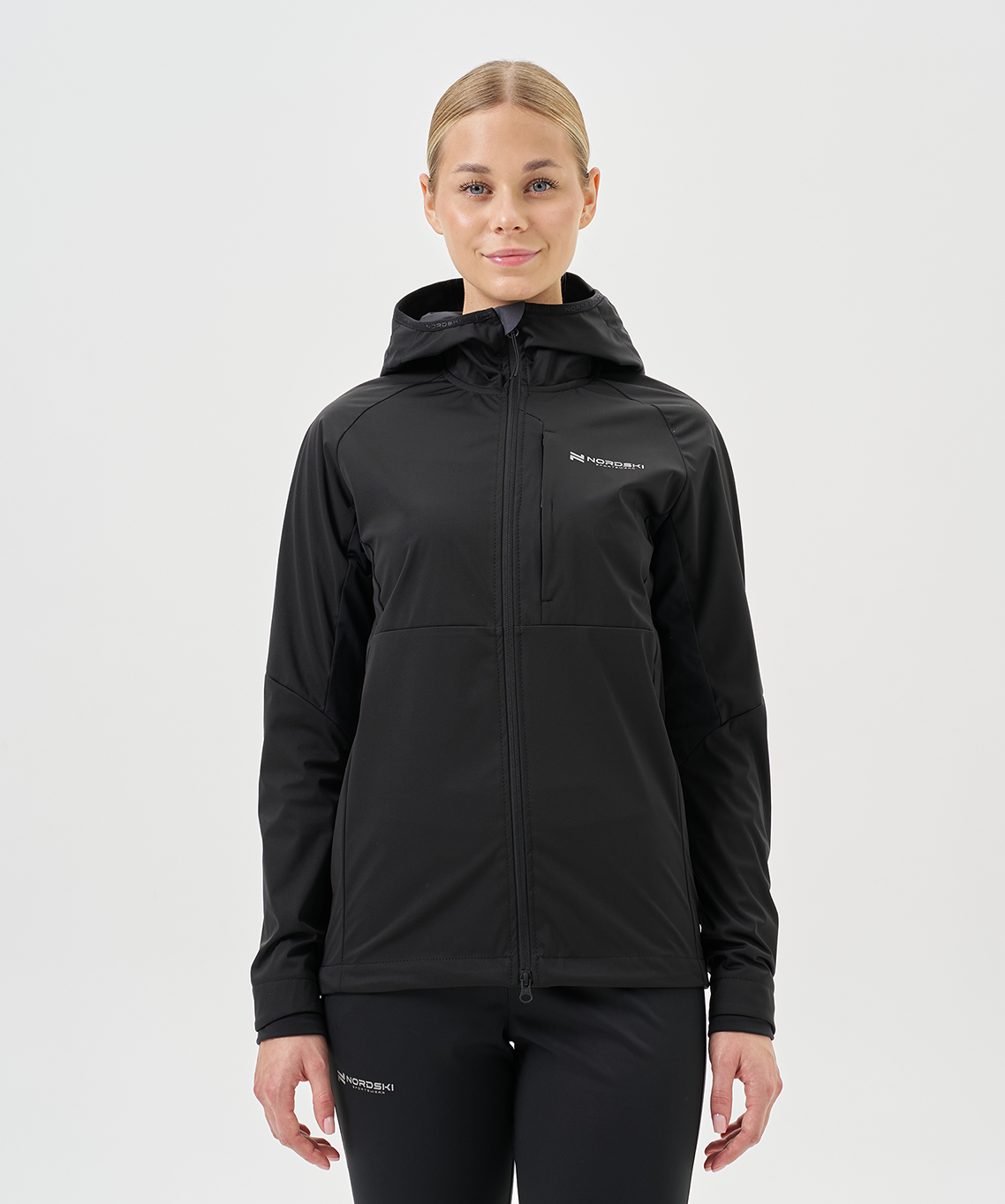 Тренировочная куртка Nordski PRO TOUR HOOD Black W